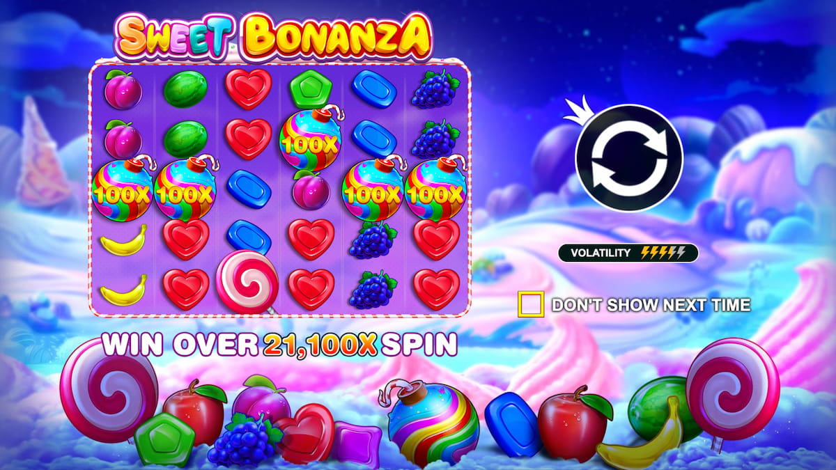 Sweet Bonanza Slot Screen